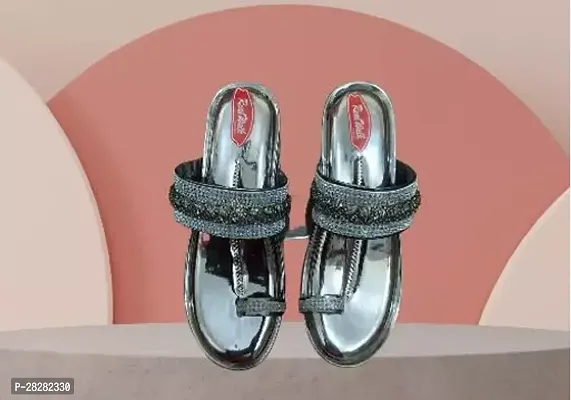 Elegant Grey EVA Embellished Sandals For Women-thumb0