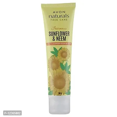 Avon Naturals Sunflower and Neem 3-in-1 Cleanser Scrub Mask-thumb0