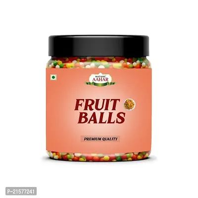 Nature Aahar Fruit Ball Candy Khati Mithi Goli Mix Fruit Balls Candy | Fruit Boni Bon Fruit Goli | Fruit Ball Candy Khati Mithi Goli Coluring Sugar Pearls (200Gm)-thumb0