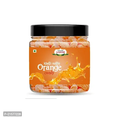 Nature Aahar Orange Candy || Khatta Mitha Swad Goli || Toffee (200Gm)-thumb0
