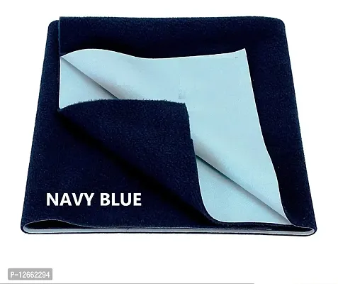 CASA-NEST Water Proof  Washable Baby Care Dry Sheet  Bed Protector (100cm X 140cm, Large Navy Blue, Set of 1) BABY003-thumb0