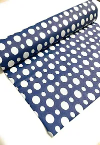 CASA-NEST 10 Metre Long , Shelf Roll for Cupboard/Almirah, Shelf Protector for Wardrobe, Sheet Roll/Mat for Drawer, Liners for Kitchen Cupboard-White Polka Dot-Roll002-thumb1