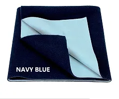 CASA-NEST Water Proof  Washable Baby Care Dry Sheet  Bed Protector (100cm X 140cm, Large Navy Blue, Set of 1) BABY003-thumb1