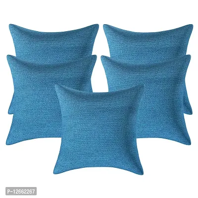 CASA-NEST Solid Color Cushion Cover,Size=16x16,Color =Blue,Decorative Living Room Cushion/Bed Cushion CC001