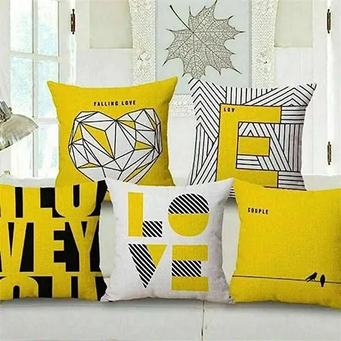 Printed Cushion Cover Set Of 5