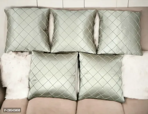 CASA-NEST Premium Foam pentak Cushion Cover,Pack of 5 Pc,Bed Cushion/Decorative Sofa Cushion (Size:16x16Inch) (Mouse)-thumb0
