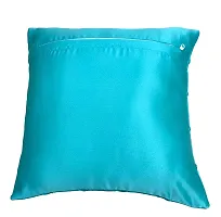 CASA-NEST Premium Foam pentak Cushion Cover,Pack of 5 Pc,Bed Cushion/Decorative Sofa Cushion (Size:16x16Inch) (Royal Aqua)-thumb2