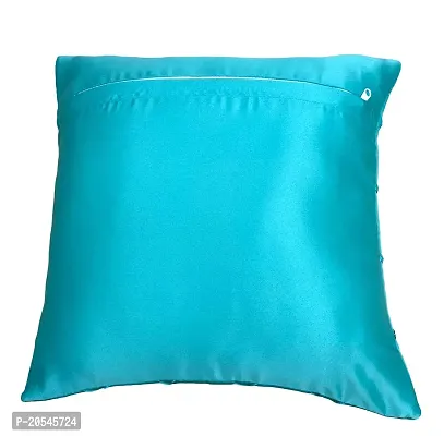 CASA-NEST Premium Foam pentak Cushion Cover,Pack of 5 Pc,Bed Cushion/Decorative Sofa Cushion (Size:16x16Inch) (Royal Aqua)-thumb3