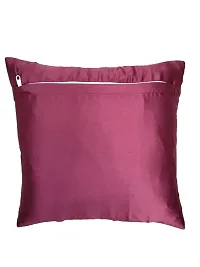 CASA-NEST Premium Foam Pintex Cushion Cover,Pack of 5 Pc,Bed Cushion/Decorative Sofa Cushion (Size:16x16Inch) (Maroon)-thumb1