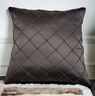 CASA-NEST Premium Foam Pintex Cushion Cover,Pack of 2 Pc,Bed Cushion/Decorative Sofa Cushion (Size:20x20Inch) (Brown)-thumb3