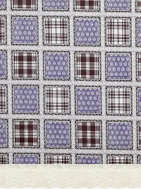 CASA-NEST 2- 4 Seater PVC Table Cover; Brown  Purple Checks; Anti Slip; 40x60 Inches; printed001-thumb2