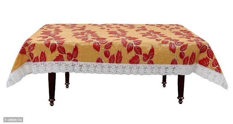 CASANEST 2-4 PVC Centre Table Cover, 40X60 (Width x Length),inches, Leaf, Red printed001-thumb0