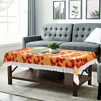 CASANEST 2-4 PVC Centre Table Cover, 40X60 (Width x Length),inches, Leaf, Red printed001-thumb2