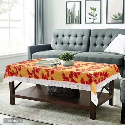 CASANEST 2-4 PVC Centre Table Cover, 40X60 (Width x Length),inches, Leaf, Red printed001-thumb3