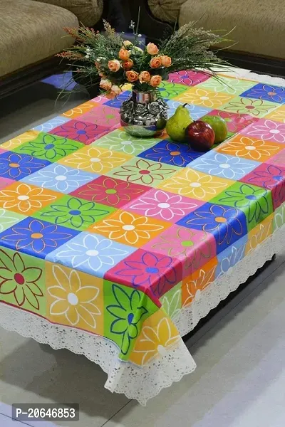 CASA-NEST Thick Rectangular Rectangular Center Table Cover for2- 4 Seaters, 40X60 (Width x Length}inch (Multicolour) printed001-thumb0