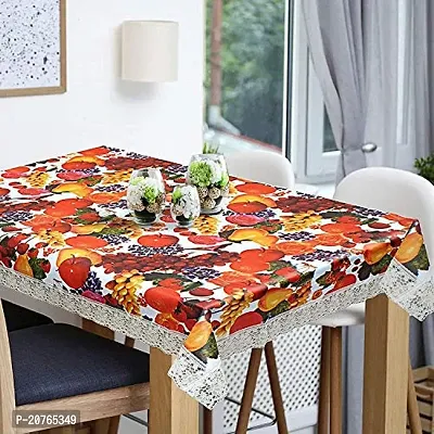 CASA-NEST Thick PVC 8-10 Seater Dining Table Cover, Size-60x108 Inch(Width x Length) Waterproof Table Cover Fruit printed004-thumb0