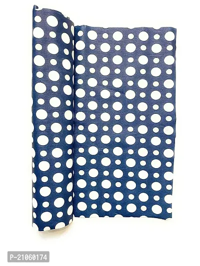 CASA-NEST 10 meter Long, Shelf Roll for Cupboard/Almirah, Shelf Protector for Wardrobe, Sheet Roll/Mat for Drawer, Liners for Kitchen Cupboard-White Polka Dot-Roll002