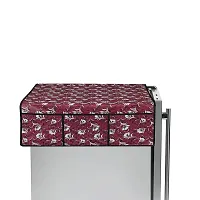 CASA-NEST Floral Pink Printed Designer Fridge Top Cover-thumb1