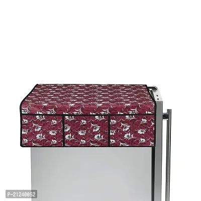 CASA-NEST Floral Pink Printed Designer Fridge Top Cover-thumb2