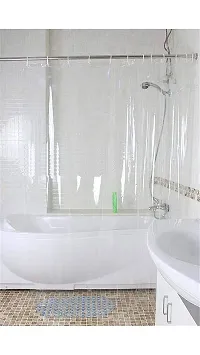 CASA-NEST PVC Transparent Shower/AC Curtain 9ft (WidthxHeight-54 x108 or 4.5ft)-thumb1