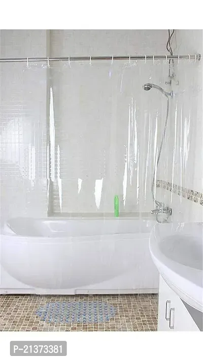 CASA-NEST PVC Transparent Shower/AC Curtain 9ft (WidthxHeight-54 x108 or 4.5ft)-thumb2