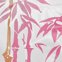CASA-NEST PVC Floral Tulip Shower Waterproof Curtain for Rooms and Bathroom (Pink, 54X84 Inches)-thumb1