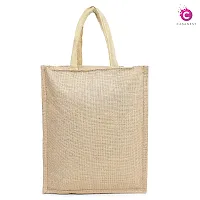 CASANEST-Reusable Jute Bag/Shopping/Grocery Hand Bag with Zip closure  soft Handle for Men and Women-thumb1