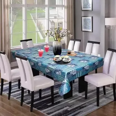Crafting Bear Dining Table Cover 4 Seater Flower Printed Table Cover Without Lace Size 54""x78"" Inches ? Water Poof & Dustproof Table Cloth Turquoise
