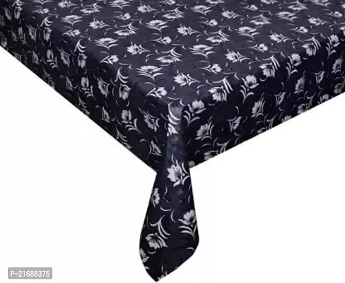 CASA-NEST Printed Grey White Flower Design 6-8 Seater Table Cover, Size 54x90 (inch).-thumb0