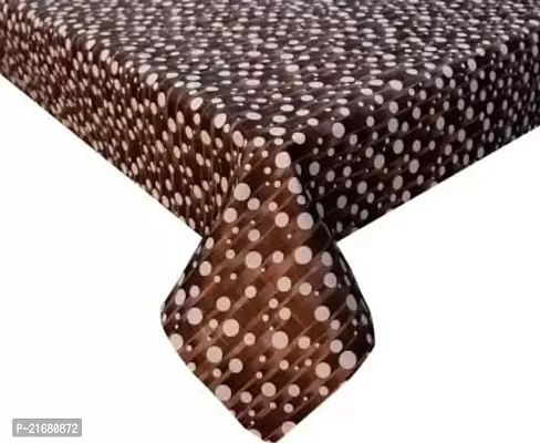 CASA-NEST Printed Brown Dot Design 6-8 Seater Table Cover, Size 54x90 (inch).-thumb2