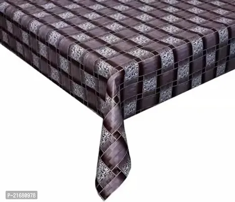 CASA-NEST Printed Brown Chess Design 6-8 Seater Table Cover, Size 54x90 (inch).-thumb2