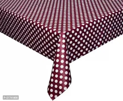 CASA-NEST Printed Maroon Dot Design 10-12 Seater Table Cover, Size 54x120 (inch).-thumb2