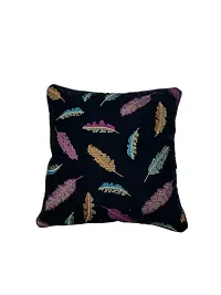 CASA-NEST Premium Embroidery Leaf Print Cushion Cover, Pack of 5 Pc, Bed Cushion/Decorative Sofa Cushion Cover (Size:16x16Inch) (Multi 4)-thumb1