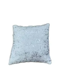 CASA-NEST Premium Soft Fur Print Cushion Cover, Pack of 5 Pc, Bed Cushion/Decorative Sofa Cushion Cover (Size:16x16Inch) (White)-thumb1