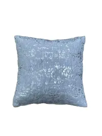 CASA-NEST Premium Texture Foil Print Cushion Cover,Pack of 5 Pc,Bed Cushion/Decorative Sofa Cushion Cover (Size:16x16Inch) (Grey)-thumb1