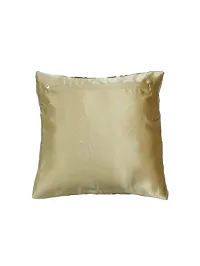 CASA-NEST Premium Texture Foil Print Cushion Cover, Pack of 5 Pc, Bed Cushion/Decorative Sofa Cushion Cover (Size:16x16Inch) (Gold)-thumb2