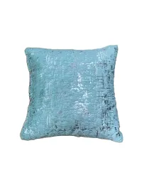 CASA-NEST Premium Soft Fur Print Cushion Cover, Pack of 2 Pc, Bed Cushion/Decorative Sofa Cushion Cover (Size:24x24Inch) (Aqua)-thumb2