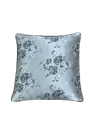 CASA-NEST Premium Silk Rose Print Cushion Cover, Pack of 5 Pc, Bed Cushion/Decorative Sofa Cushion Cover (Size:12x12Inch) (Multi 4)-thumb2