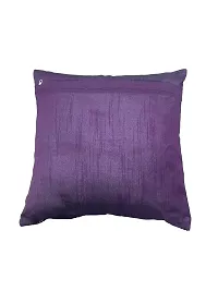 CASA-NEST Premium Fur Fabric Print Cushion Cover, Pack of 5 Pc, Bed Cushion/Decorative Sofa Cushion Cover (Size:16x16Inch) (Purple)-thumb2