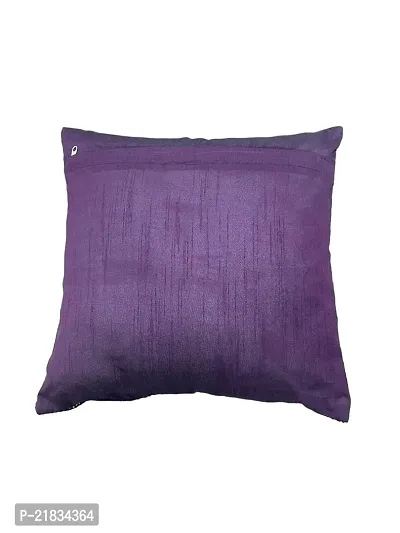 CASA-NEST Premium Fur Fabric Print Cushion Cover, Pack of 5 Pc, Bed Cushion/Decorative Sofa Cushion Cover (Size:16x16Inch) (Purple)-thumb3