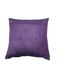 CASA-NEST Premium Fur Fabric Print Cushion Cover, Pack of 5 Pc, Bed Cushion/Decorative Sofa Cushion Cover (Size:12x12Inch) (Purple)-thumb1