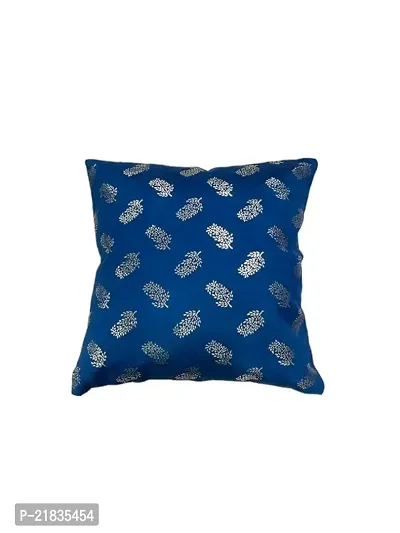 CASA-NEST Premium Fur Fabric Print Cushion Cover, Pack of 2 Pc, Bed Cushion/Decorative Sofa Cushion Cover (Size:24x24Inch) (Blue)-thumb2