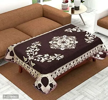 CASA-NEST Premium Luxurious Attractive Design Polyster 2-4 Seater Center Table Cover, Size 36x54 inch, (Brown)