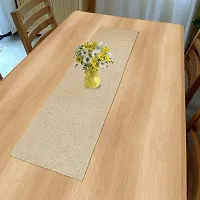 CASA-NEST Permium Clothes Table Runner , Size = 12x36 inch , Sold Color Jute Matieral Table Runner (Beige)-thumb2