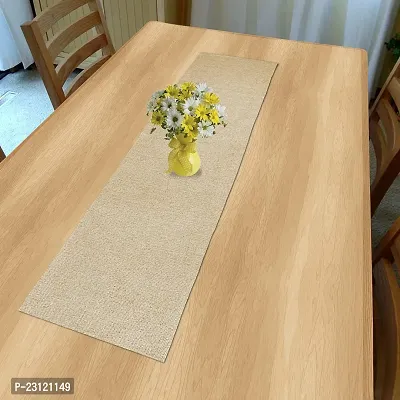 CASA-NEST Permium Clothes Table Runner , Size = 12x36 inch , Sold Color Jute Matieral Table Runner (Beige)-thumb3