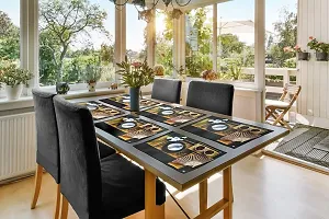 CASA-NEST PVC Reversible Quality Placemats,Set of 6 Pcs,Printed Dining Table Mat/Fridge Mat,Size=30x45 cms (MULTI2)-thumb1