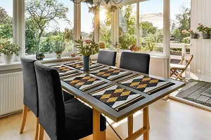 CASA-NEST PVC Reversible Quality Placemats,Set of 6 Pcs,Printed Dining Table Mat/Fridge Mat,Size=30x45 cms (MULTI1)-thumb1