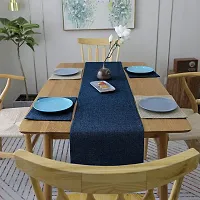 CASA-NEST Jute Table Runner with Backing Heat Resistant Dining Table Runner for Dining Table Wedding Party, 12 x 60 inches(Navy Blue)-thumb2