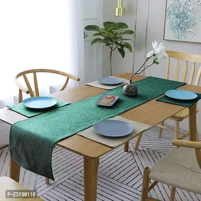 CASA-NEST Jute Table Runner with Backing Heat Resistant Dining Table Runner for Dining Table Wedding Party, 12 x 60 inches(Green)