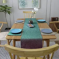 CASA-NEST Jute Table Runner with Backing Heat Resistant Dining Table Runner for Dining Table Wedding Party, 12 x 60 inches(Green)-thumb1